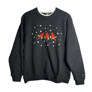 Vintage King Universal Sweater Womens Sz L‎ Crew Neck Embroidered Cardinals